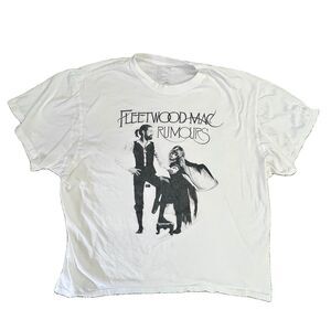 Women’s Plus Size Fleetwood Mac Tshirt 2x White Cotton Short Sleeve